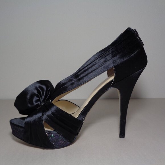 Enzo Angiolini Size 9.5 M / SLENDOR  / Black / Satin / Sandals New Women's Shoes - Picture 8 of 16